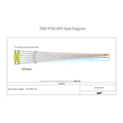 تلسکوپ شکستی 80 میلی‌متری ZWO مدل FF80 Apo