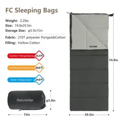 کیسه خواب کمپینگ نیچرهایک مدل F150 Machine Washable