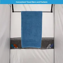 چادر حمام دو کابین Core مدل 7ft x 3.5ft همراه با دوش خورشیدی 20 لیتری