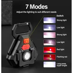 چراغ تاکتیکال کمپینگ توبیز مدل COB Keychain Light CPL-18 همراه با سه‌پایه