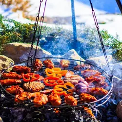 مجموعه ساج کمپینگ به همراه سه پایه ساج وک