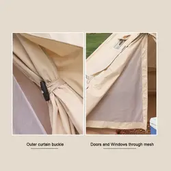 چادر گلمپینگ خیمه ای 6 نفره کانتوس مدل Cotton Pyramid