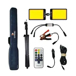 چراغ کمپینگ 2 پر دو رنگ کانپکس مدل FR-28 COB RF با سه پایه