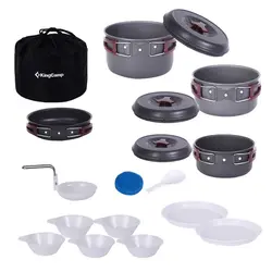 ست ظروف کمپینگ 17 تکه کینگ کمپ مدل Climber III KP3912