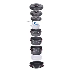 ست ظروف کمپینگ 17 تکه کینگ کمپ مدل Climber III KP3912