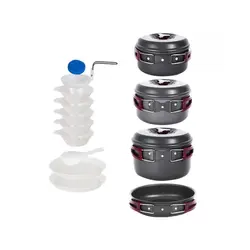 ست ظروف کمپینگ 17 تکه کینگ کمپ مدل Climber III KP3912