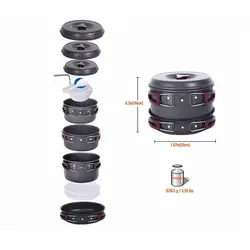 ست ظروف کمپینگ 17 تکه کینگ کمپ مدل Climber III KP3912