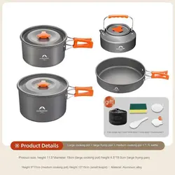 ست ظروف کمپینگ چهار نفره کانتوس مدل KT-TG001