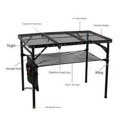 میز فلزی تاشو کمپینگ Mountainhiker مدل Lifting Bag Table