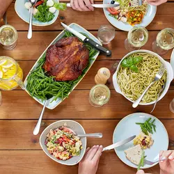 ست قاشق و چنگال و بشقاب چهار نفره کمپینگ مدل 20 تکه