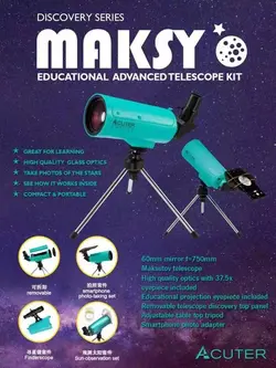 تلسكوپ ماکستوف آموزشی اكيوتر 60 ميلی‌متری مدل MAKSY-60 با کیت عكاسی