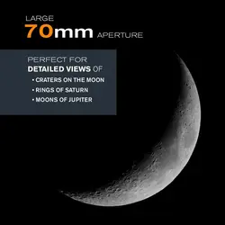 تلسکوپ شکستی سلسترون 70 میلی‌متری مدل AstroMaster 70 EQ دست دوم شو رومی