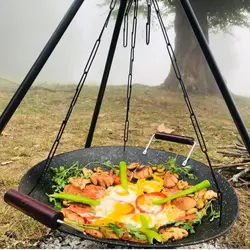 پک کامل ساج وک شامل ساج و سه پایه و توری گریل همراه با کیف قرمز