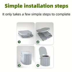 توالت سفری تاشو مدل Folding Toilet