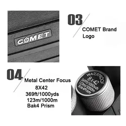 دوربین دوچشمی کامت مدل COMET 8×42