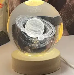 گوی کریستال چراغدار مدل زحل