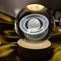 گوی کریستال چراغدار مدل زحل