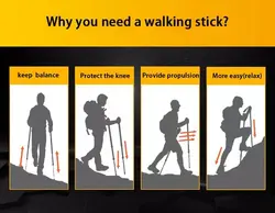 باتوم کوهنوردی نیچرهایک مدل ST03 3-Node Aluminium Alloy