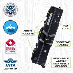 سافت کیس چرخدار کمان کامپوند لجند مدل Everest 44″