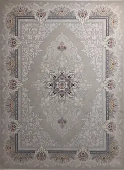 فرش 700 شانه نقشه دنیز زمینه نقره ای ☀️ ایران کارپت