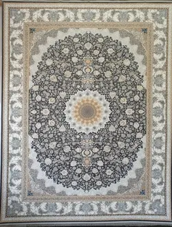 فرش 1200 شانه برجسته نقشه ویکتوریا زمینه ذغالی ☀️ ایران کارپت