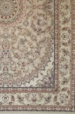 فرش 1200 شانه برجسته نقشه آترینا زمینه نقره ای ☀️ ایران کارپت