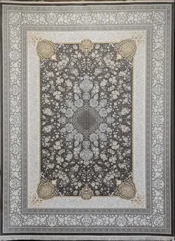 فرش 1200 شانه برجسته نقشه آیناز زمینه دودی ☀️ ایران کارپت