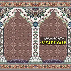 فرش سجاده ای گردویی 500 شانه کد 1104 ☀️ ایران کارپت