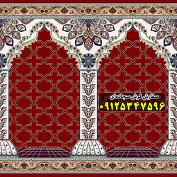 فرش سجاده ای قرمز روناسی 500 شانه کد 1103 ☀️ ایران کارپت