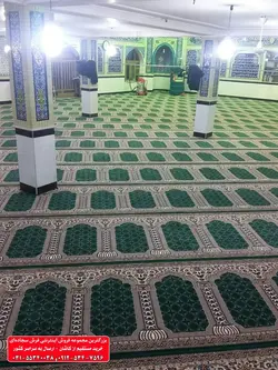 فرش سجاده ای سبز نقشه فولادی 500 شانه کد 1001 ☀️ ایران کارپت