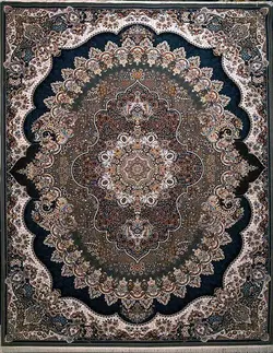 فرش 700 شانه نقشه ارکیده زمینه گردویی ☀️ ایران کارپت