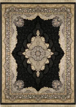 فرش 700 شانه نقشه نارنج زمینه سرمه ای ☀️ ایران کارپت