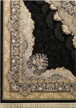 فرش 700 شانه نقشه نارنج زمینه سرمه ای ☀️ ایران کارپت