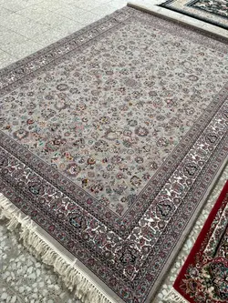 فرش 700 شانه نقشه افشان گلریز زمینه فیلی ☀️ ایران کارپت