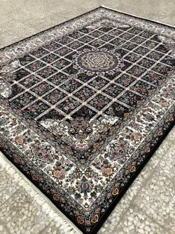 فرش 700 شانه نقشه گلسا زمینه سرمه ای ☀️ ایران کارپت