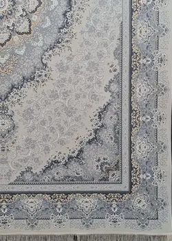 فرش 1200 شانه برجسته نقشه کریستال زمینه کرم ☀️ ایران کارپت