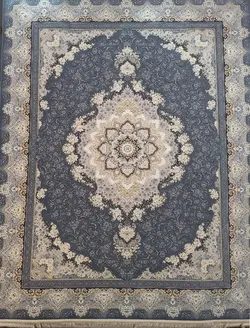 فرش 1200 شانه برجسته نقشه کریستال زمینه دودی ☀️ ایران کارپت