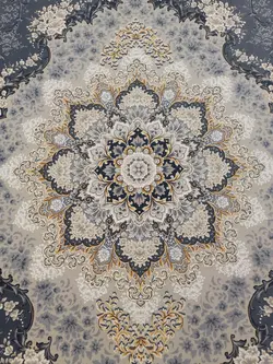 فرش 1200 شانه برجسته نقشه کریستال زمینه دودی ☀️ ایران کارپت