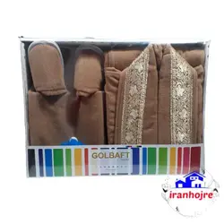 حوله سرویس گلبافت 4تیکه تن پوش