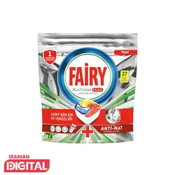 قرص ماشین ظرفشویی فیری ترکیه مدل پلاتینیوم  پلاس 27 عددی