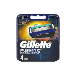 تیغ یدک ژیلت مدل فیوژن پروگلاید ساده بسته 4 عددی