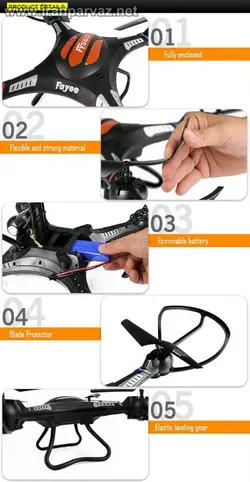 کوادکوپتر دوربین دار FY560 با ارسال تصویر زنده روی مانیتور