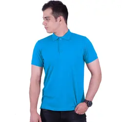 پولوشرت ساده مردانه آبی فیروزه ای
