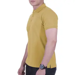 پولوشرت ساده مردانه زرد خردلی