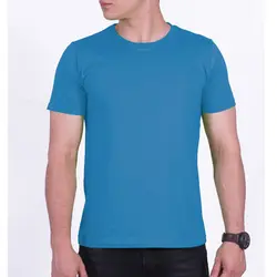 تیشرت ساده مردانه آبی ایتالیایی