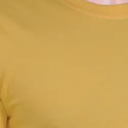 تیشرت ساده مردانه زرد خردلی