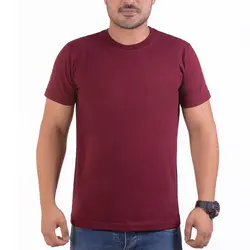 تیشرت ساده مردانه زرشکی