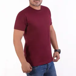 تیشرت ساده مردانه زرشکی