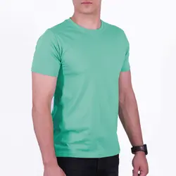 تیشرت ساده مردانه سبز فیروزه ای