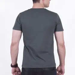 تیشرت ساده پنبه ای مردانه طوسی تیره